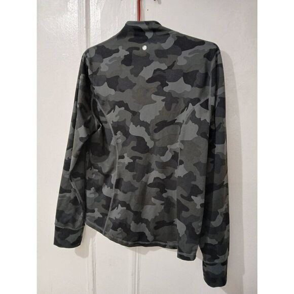 Yogalicious womens xl camou full zip running jacket gray black mock neck - Picture 5 of 7